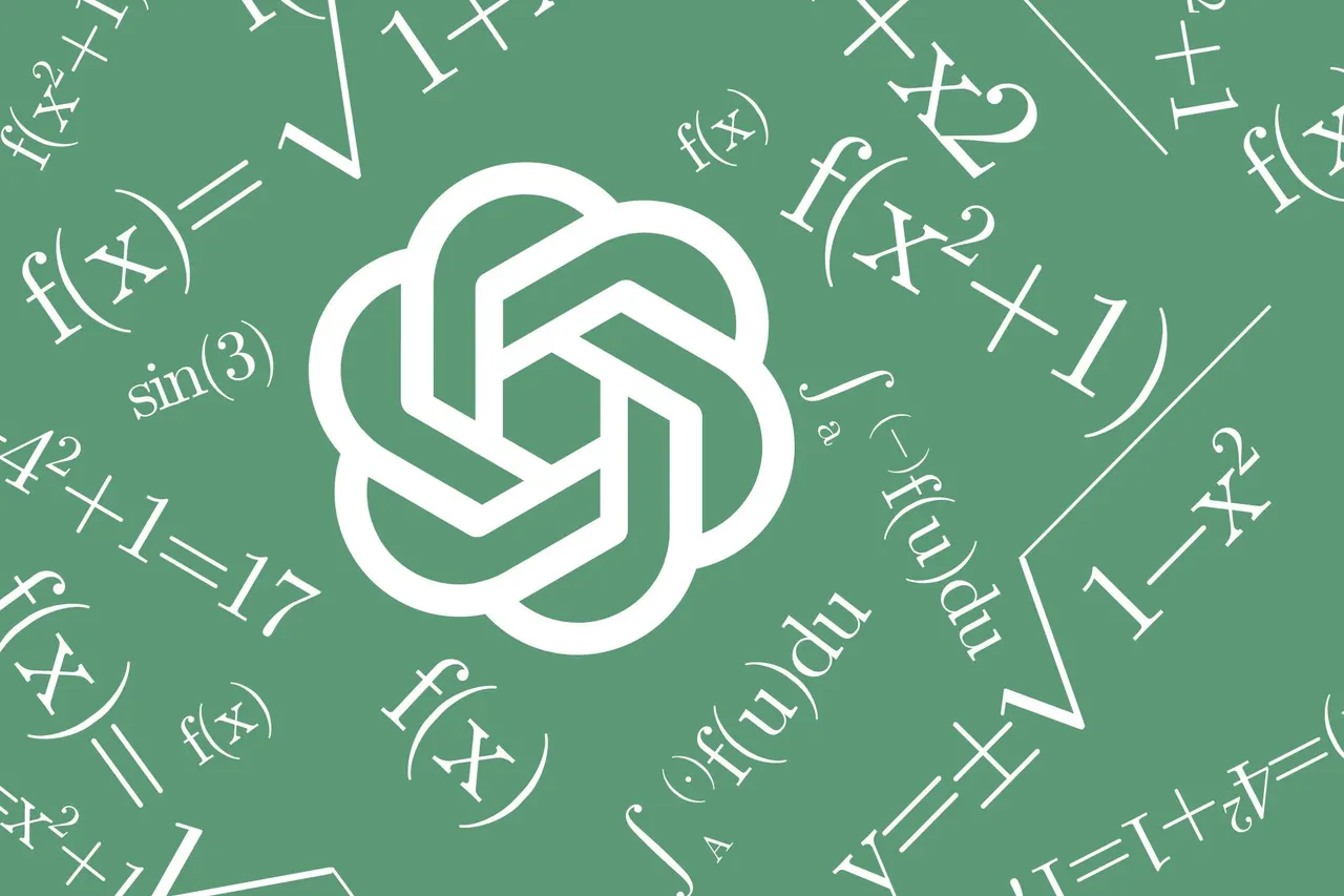 Mathematical equations and wave diagrams on a chalkboard, representing OpenAI's AI-generated math, computer science and physics results.