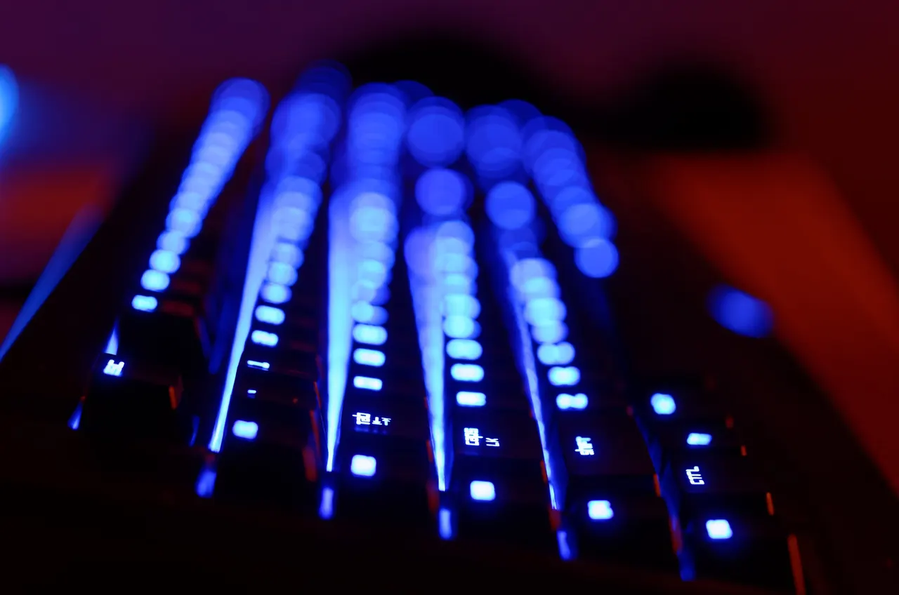 Abstract illustration of an AI agent probing a secured server network, representing a cybersecurity breach.