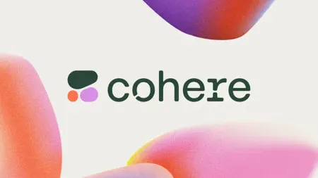 Abstract illustration of a corporate investment in an AI company, with network lines connecting two company logos.