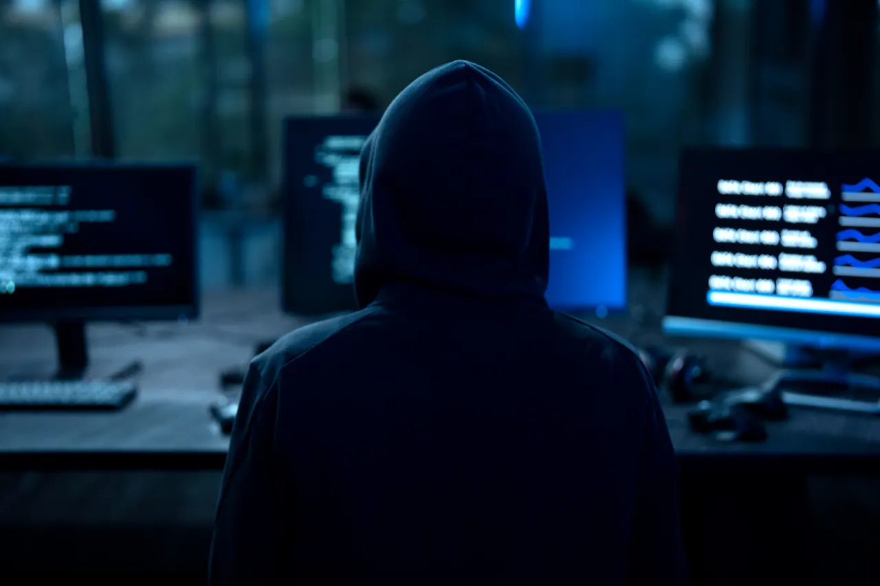 A police cyber unit analyst monitors screens showing network traffic while tracing a server used in a cyberattack.