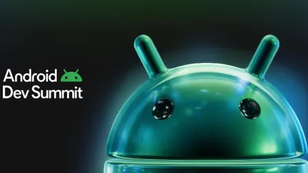 Android Studio code editor on a monitor showing an AI assistant panel next to Android app code.