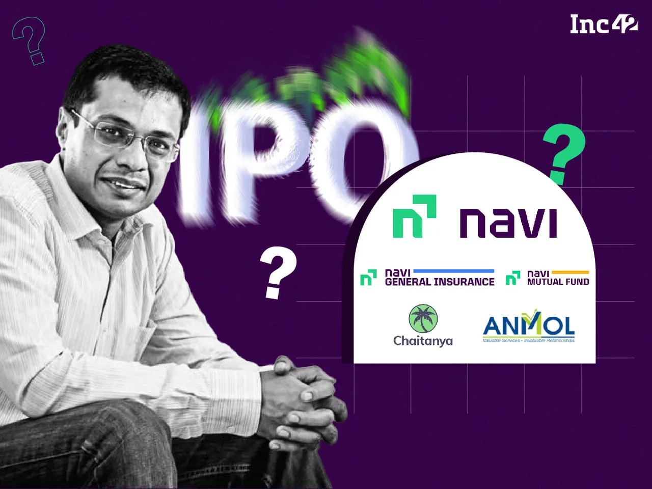 Navi fintech app on a smartphone beside Prosus branding, symbolizing a $100 million investment in India.