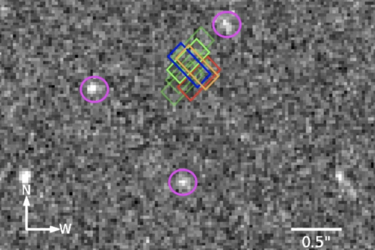 Deep-field infrared view from the James Webb Space Telescope showing distant galaxies against dark space.